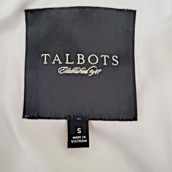 Talbots Women’s Silver Grey Puffer Jacket Duck Down Size S - Picture 5 of 6